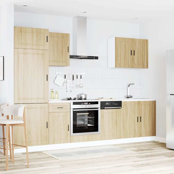 vidaXL 7 kosov kuhinjska omarica Porto sonoma hrast inženirski les