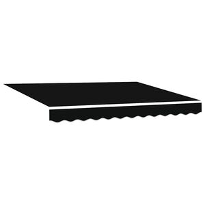 vidaXL Nadomestno platno za tendo Črna 280 x 245 cm Poliester