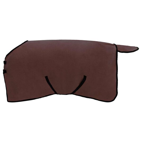 vidaXL Konjski pla&scaron;č Polna temno rjava Poliester