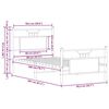 vidaXL Posteljni okvir brez vzmetnice hrast 80x200 cm inženirski les