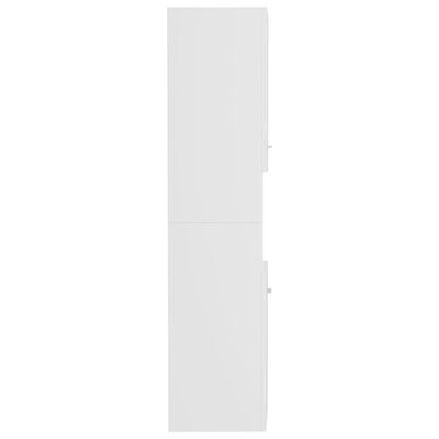 vidaXL Kopalniška omarica bela 30x30x130 cm iverna plošča