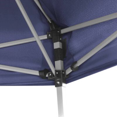 vidaXL Šestkoten Pop-Up šotor s 6 stranicami temno moder 3,6x3,1 m