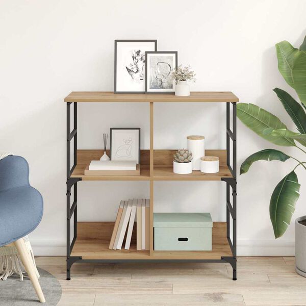 vidaXL Knjižna polica artisan hrast 78,5 x 33 x 82 cm Konstruiran les