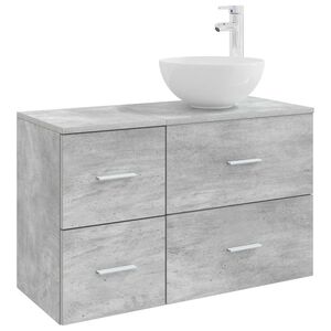 vidaXL Komplet pohi&scaron;tva za kopalnico 2 pcs Betonsko siva