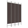 vidaXL Paravan 4-delni rjav 160x220 cm blago
