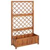 vidaXL Visoka greda z oporno mrežo 85x38x150 cm trden akacijev les