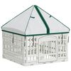 vidaXL 4-panelna pasja igralna ograja s streho Bela 63 x 63 x 67 cm