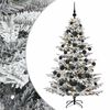 vidaXL Umetna božična jelka z bučko 150 cm 150 LED Toplo bela