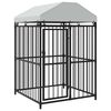 vidaXL Zunanji pasji boks s streho 120x120x150 cm