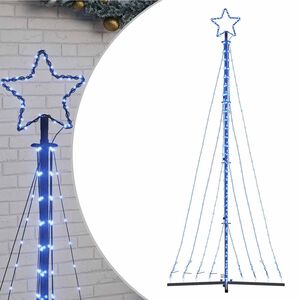 vidaXL LED božično drevo 447 LED modra 250 cm