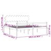 vidaXL Postelja za starej&scaron;e z vzglavjem bel 200x200 cm trdnega lesa
