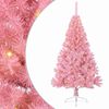 vidaXL Umjetna preddekorirana božićna jelka Roza 120 cm PVC