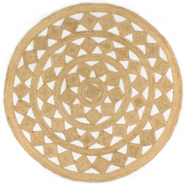 vidaXL Preproga iz ročno pletene jute 180 cm