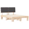 vidaXL Posteljni okvir z oblazinjenim vzglavjem z vzglavjem Temno siva