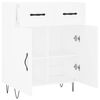 vidaXL Komoda bela 69,5x34x90 cm inženirski les