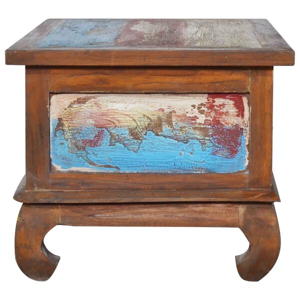 vidaXL Klubska mizica 80x50x40 cm iz predelane tikovine