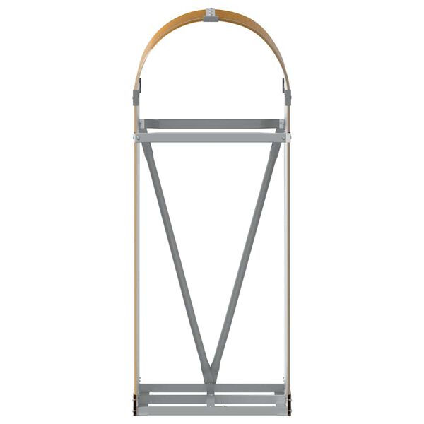 vidaXL Nosilec za polena videz lesa 40x45x100 cm pocinkano jeklo