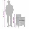 vidaXL Vrtni Stol z blazino 2 pcs Bela 53 x 49 x 85 cm Polipropilen