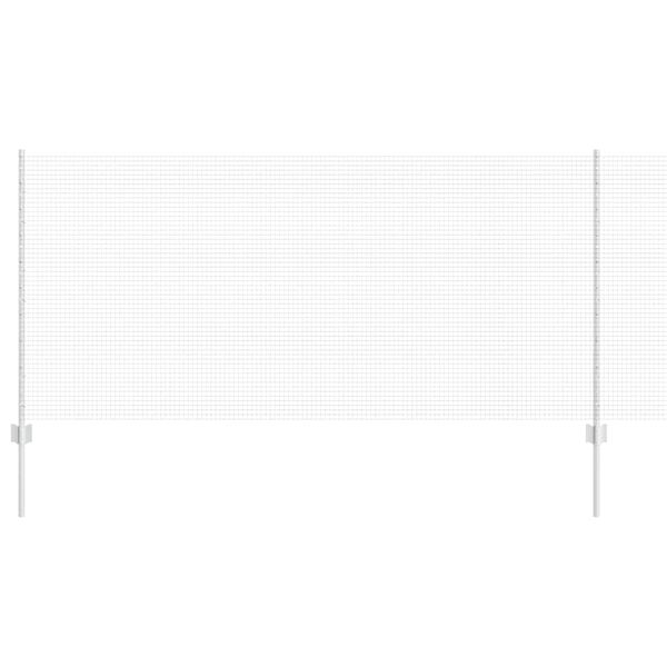 vidaXL Ograja s stebrom srebrna 1 x 50 m Jeklo