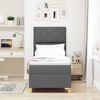 vidaXL LED Box Spring Postelja Temno siva 80 x 200 cm blago