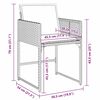 vidaXL Komplet za jedilnico v vrtu 5 pcs Siva poli ratan