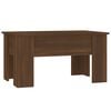 vidaXL Klubska mizica rjavi hrast 79x49x41 cm konstruiran les