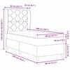 vidaXL Postelja z vzmetnico z vzmetnico Temno rjava 80 x 200 cm blago