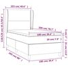 vidaXL Box spring postelja z vzmetnico temno rjava 100x200 cm blago