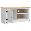 vidaXL TV omarica Corona Bela 100 x 40 x 52 cm Masivno borovo les