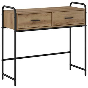vidaXL Konzolna miza Artisan hrast 90 x 33 x 80,5 cm Inženirski les