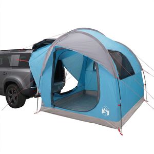 vidaXL Avto &scaron;otor s streho Modra 239 x 210 x 210 cm Poliester in jeklo