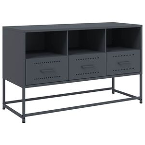 vidaXL TV omarica antracitna 100,5x39x60,5 cm jeklo