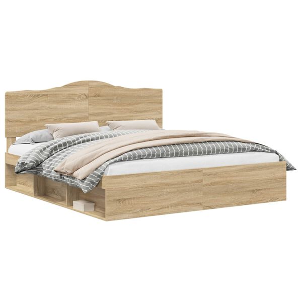 vidaXL Konstrukcija postelje Sonoma 180 x 200 cm Masivno borovo les