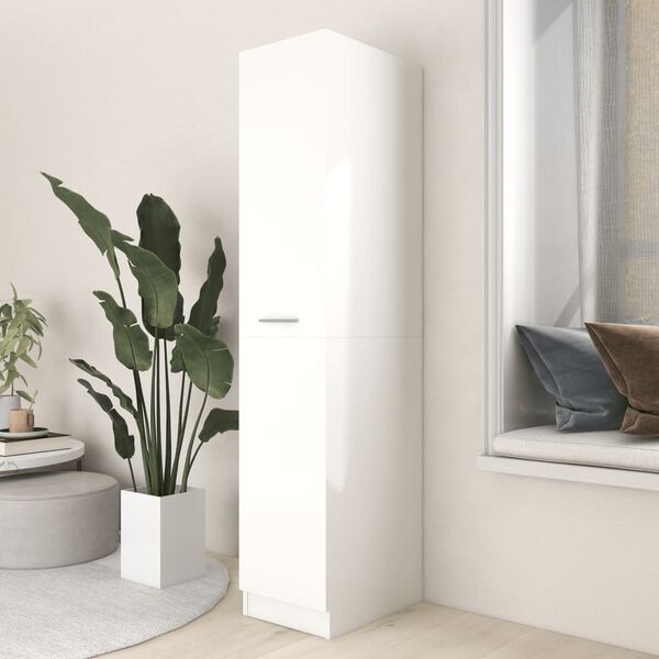 vidaXL Lekarniška omara bela 30x42,5x150 cm iverna plošča