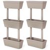 vidaXL Cvetlično korito 6 kosov 100 cm taupe