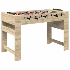 vidaXL Namizni nogomet Sonoma hrast 125 x 60,5 x 80 cm Inženirski les