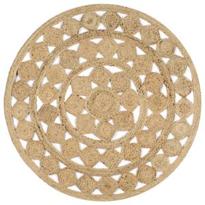vidaXL Preproga iz ročno pletene jute 120 cm