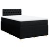 vidaXL Box spring postelja z vzmetnico črna 120x190 cm blago
