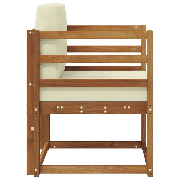 vidaXL Zunanja garnitura za sedenje Masivno akacijevo les in poliester