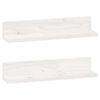 vidaXL Stenske police 2 kosa bela 50x11x9 cm trdna borovina