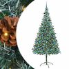 vidaXL Umestno božično drevo med 300 LED Zelena 210 cm PVC in Jeklo