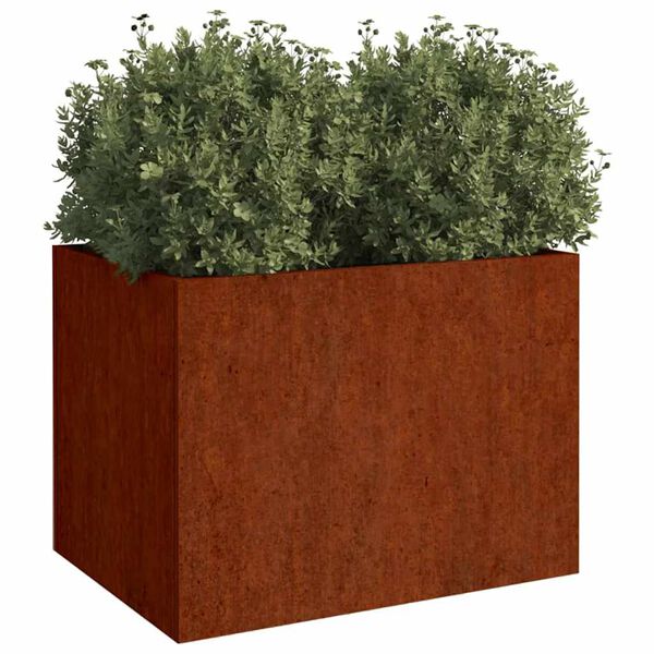 vidaXL Cvetlično korito 62x47x46 cm corten jeklo