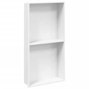 vidaXL Ni&scaron;a za tu&scaron; kabino mat bela 32x62x9 cm nerjaveče jeklo