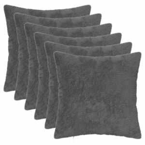 vidaXL Prevleka za blazino 6 kos HEERLEN Temno siva 30 x 30 cm