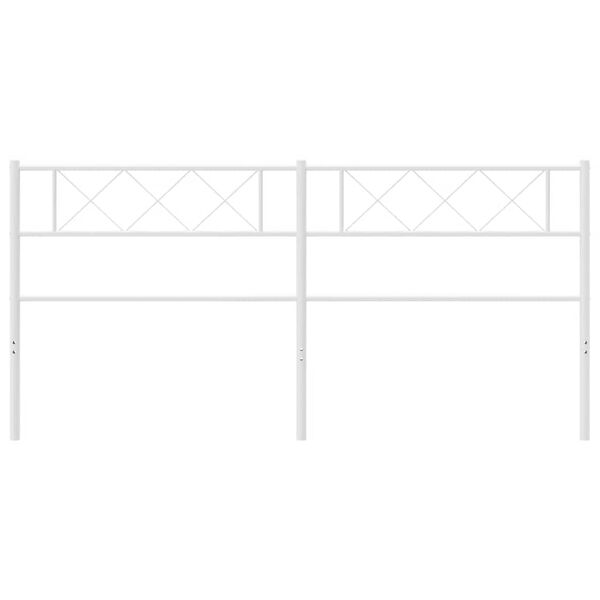 vidaXL Kovinsko nadomestno vzglavje belo 180 cm