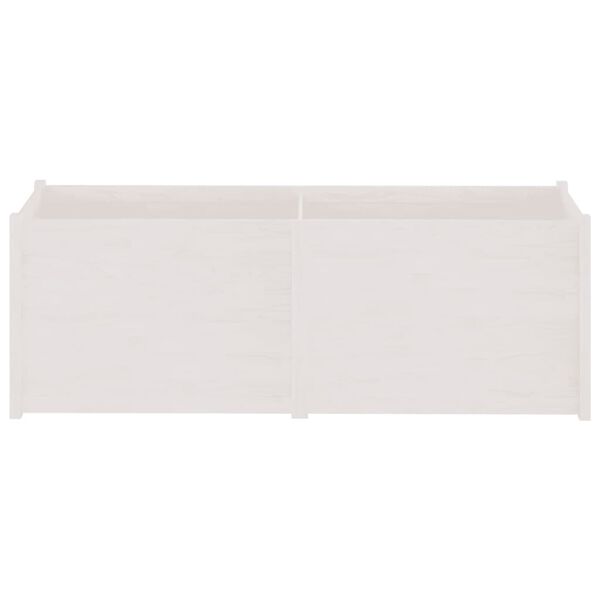 vidaXL Vrtno cvetlično korito belo 200x50x70 cm trdna borovina