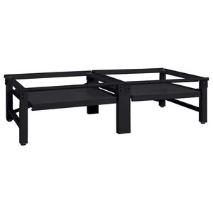 vidaXL Pedestal za pralni stroj 2 pcs Črna 124,5 x 61,5 x 32,5 cm