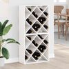 vidaXL Stojalo za vino 2 pcs Bela 62 x 25 x 62 cm Masivno borovo les
