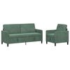 vidaXL Sofa set z shrambo 2 kos Morsko zelena Poliester