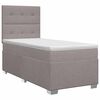 vidaXL Postelja boxspring z vzmetnico Taupe 90 x 200 cm Blago